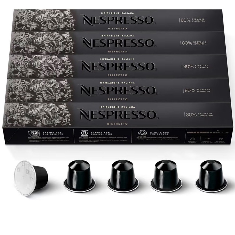 Nespresso Ristretto Decaffeinato Coffee Pods 50ct Original Line Dark Exp 4/30/26